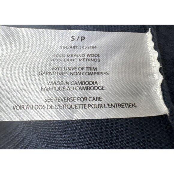 Banana Republic Women’s, 100 % Merino Wool, Crewneck Sweater, small, dark blue - Picture 9 of 10